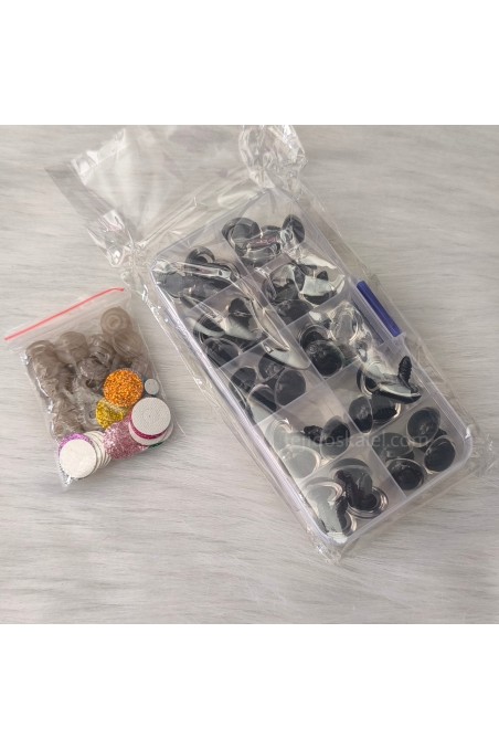 caja de ojos de 16mm con escarcha