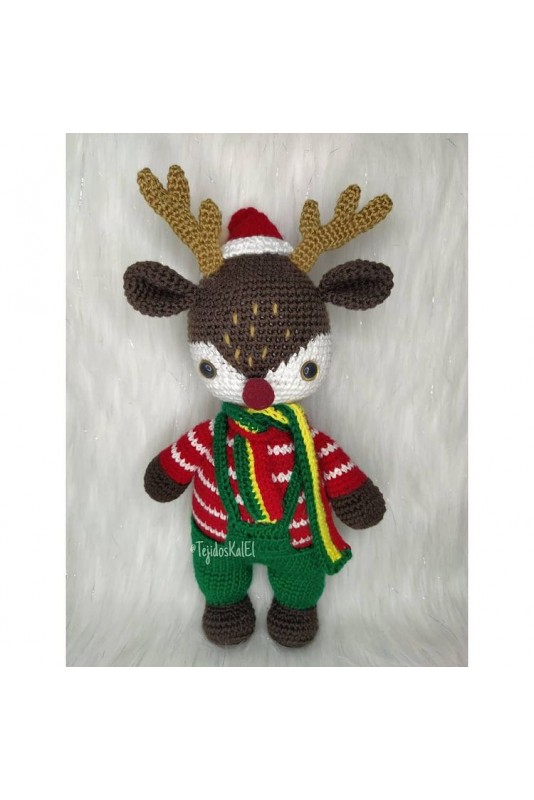 Reno de navidad amigurumi