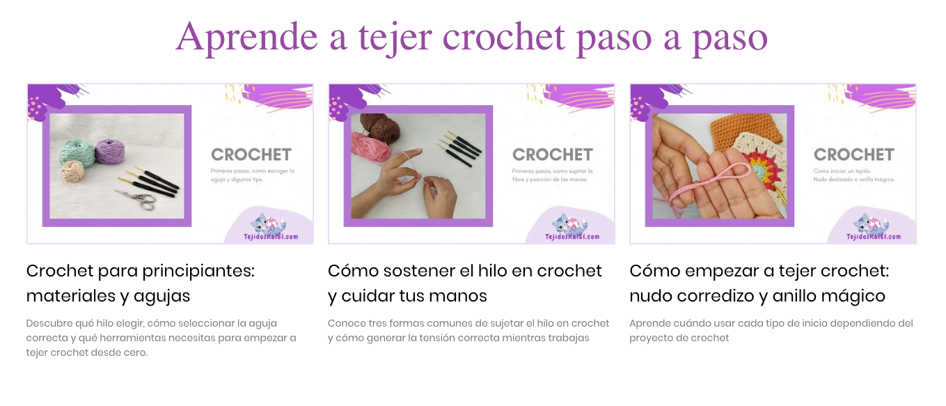 Curso Aprender a tejer en crochet